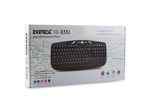  Everest KB-831U Siyah Q Usb Multimedya Kablolu 111 Tuşlu Klavye