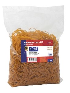  Kraf Ambalaj Lastiği 80 mm %100 Kauçuk 500 gr