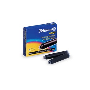  Pelikan 4001 Dolma Kalem Kartuşu Siyah 6'lı