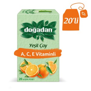  Doğadan Yeşil Çay A,C,E Vitaminli Bardak Poşet Çay 20 Li