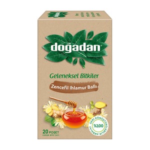  Doğadan Zencefil Ihlamur Ballı Bitki Bardak Poşet Çay 18 Li