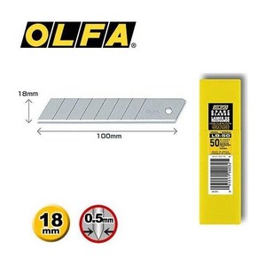  Olfa Lb-50 Geniş Maket Bıçağı Yedeği 50'Li Tüp