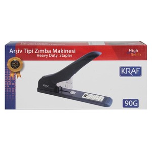 Kraf 90G Kollu Arşiv Tipi Zımba Makinesi No:23/6 - 23/24 240 Sayfa Kapasiteli - Siyah