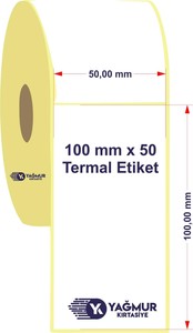 100 mm x  50 mm Termal Etiket 400 lü