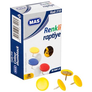  MAS Renkli  Raptiye (PVC kaplı)....... ( Karışık )