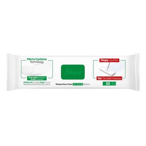  Sleepy Easy Clean Beyaz Sabun Katkılı Mopa Uyumlu Yer Temizlik Havlusu 50 Yaprak