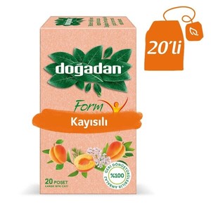  Doğadan Form Kayısılı Bitki Bardak Poşet Çay 20 Li