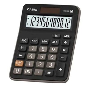 CASIO MX-12B-BK 12 Hane Masaüstü Hesap Makinesi