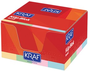  Kraf Küp Blok Renkli 8 x 8 cm