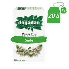  Doğadan Beyaz Çay Sade 20 Süzen Poşet