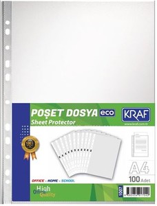  Kraf Poşet Dosya A4 Eco 100 lü