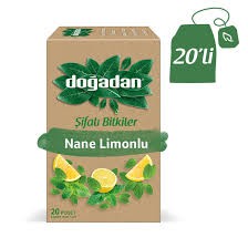  Doğadan Nane Limonlu Bitki Poşet Çay 20 Li