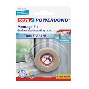  Tesa Köpük Montaj Bandı - Powerbond Şeffaf 19mm x 1,5 mt