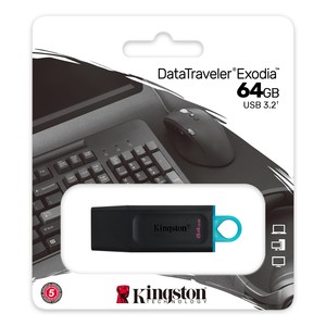  Kingston 64 GB 3.2 Gen 1 DataTraveler® Exodia USB Flash Bellek DTX/64GB