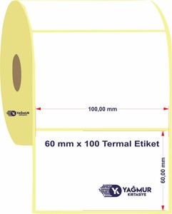  60mm x 100 mm Termal Etiket 1000 li