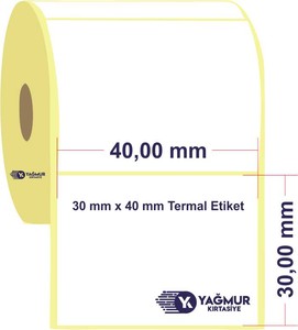  30 mm x 40 mm Termal Rulo Etiket