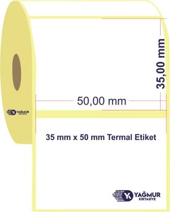  35 mm x  50 mm Termal Etiket 1000 lik