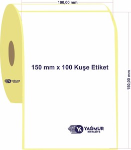  100 mm x 150 mm Kuşe Rulo Etiket