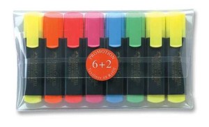 Faber Castell Fosforlu Kalem 6+2 li Poşet