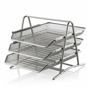  Lacco Metal Evrak Rafı - 3'lü - Gümüş