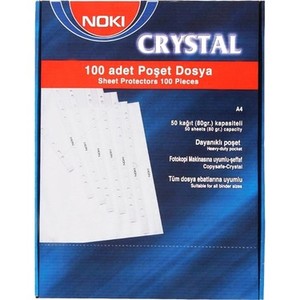  Noki Cristal A4 Poşet Dosya 100 lü