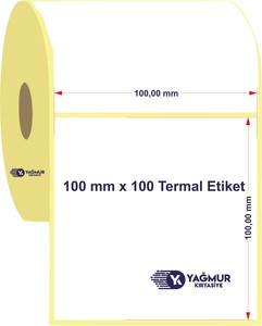  100 mm x 100 mm Termal Etiket