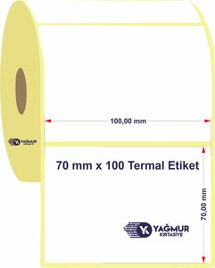  70 mm x  100 mm Termal Etiket 500 lü