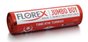 Florex 80x110 Baskılı Jumbo Tıbbi Atık Torbası 10 Adet