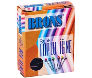  Brons Toplu İgne Renkli Başlıklı